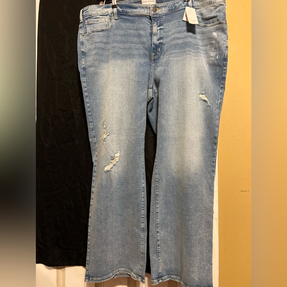 Lane Bryant NWT distressed mid-rise bootcut jean